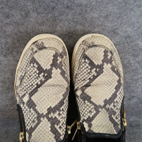 Ash Shoes Womens 39 Sneakers Fashion Platform Jordy Snakeskin Leather Zip - Picture 10 of 16